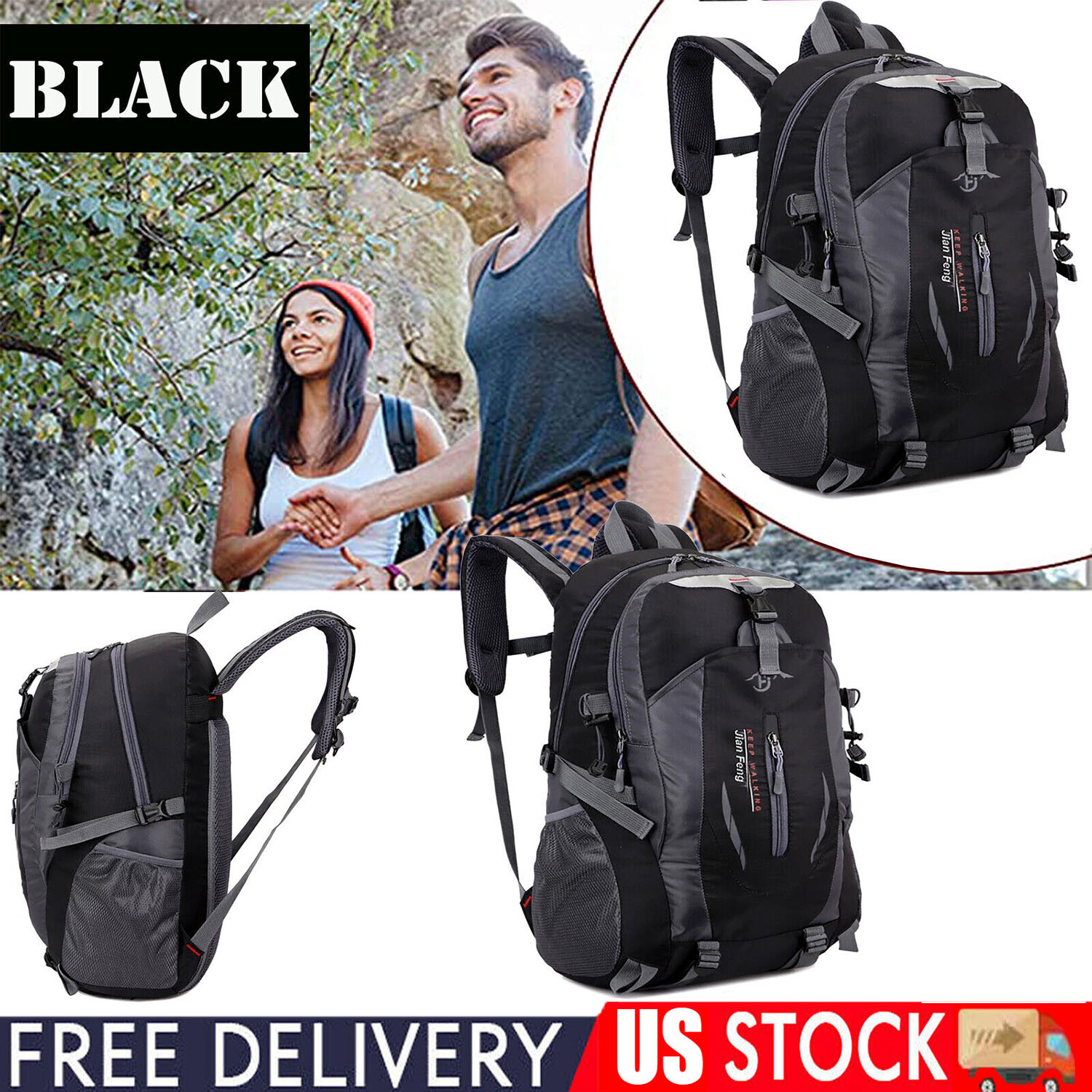 Lightweight 30L Waterproof Breathable Durable Hiking Backpack for Day Trips-image