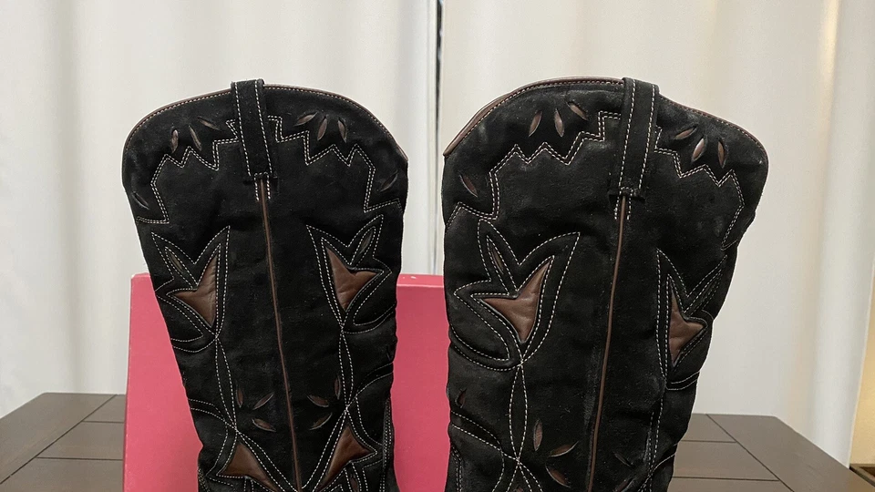 Botas vaqueras Vaneli negras occidentales JESSOP de colección para mujer con recortes talla 8M nunca usadas Foto 3 de 4