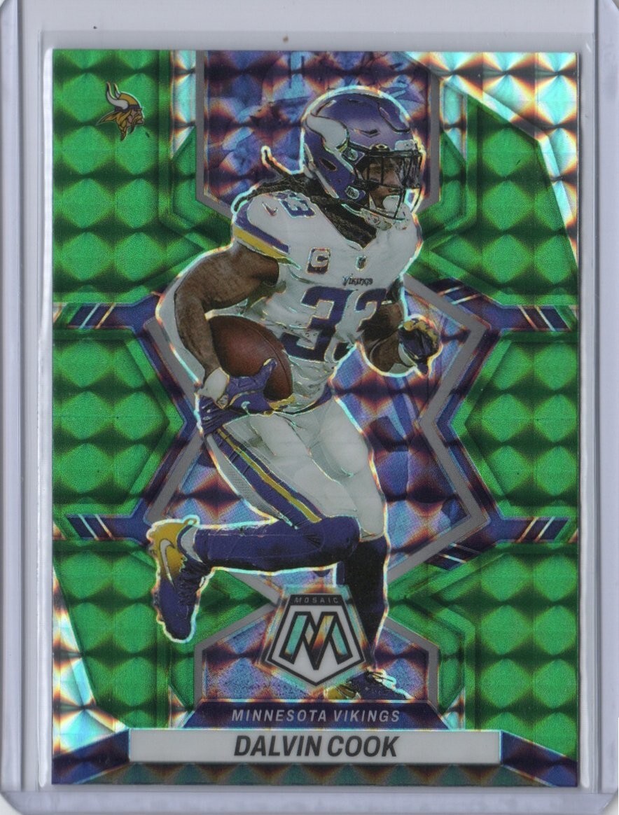 2022 Panini Mosaic Dalvin Cook  Green Mosaic Prizm Card  #128 - Vikings