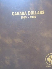 Set of Canada Nickel Dollars Coins Brown UNI-SAFE Album 1968-1986. Coins