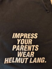 HELMUT LANG IMPRESS YOUR PARENTS WEAR HELMUT LANG SHORTS BLACK SIZE MEDIUM...