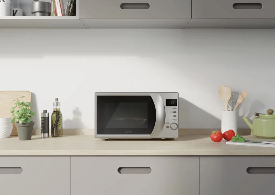 FORNO MICROONDE IDEA CANDY CMG2071DS 20L GRILL 700 W 6 LIVELLI DI POTENZA SILVER - Immagine 3 di 4