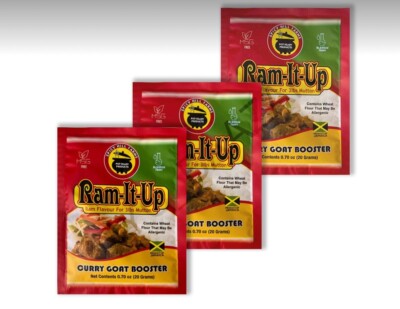 Ram-It-Up Curry Goat Booster 0.70 Ounce ( Pack of 3)