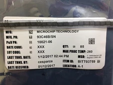 93C46B/SN MCP IC EEPROM 1KBIT MICROWIRE 8SOIC SMD 16 PIECES