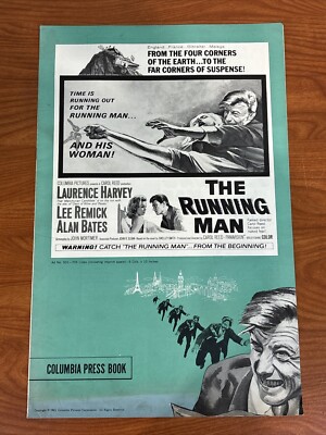 1963 The Running Man Original Movie Poster Press Kit Book Colombia CV JD