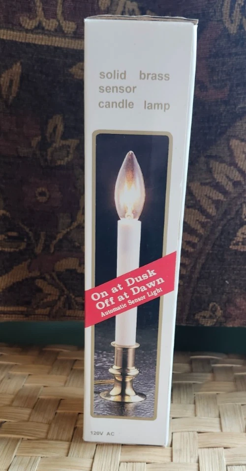 Juego de 10 Lámparas Vela Base Latón Macizo Sensor Anochecer a Amanecer 120V Eléctricas Con Cable Foto 2 de 4
