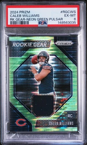 2024 PANINI PRIZM RC GEAR NEON GREEN PULSAR #RGCWS CALEB WILLIAMS PSA 6