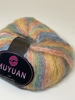 Lot Of 5 Gradient Soft Angora Wool Blend Yarn ~25g Ea New READ