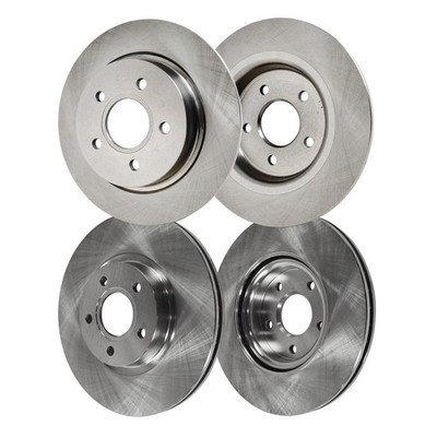 Front Rear Disc Brake Rotors Volvo C30 C70 S40 V50 4-Wheel Set Plain 16595056
