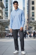 Polo Ralph Lauren Men's Gingham Button-Down Shirt Light Blue XL