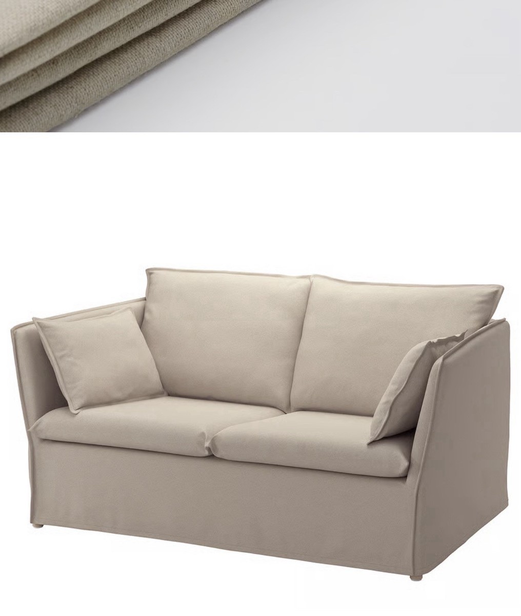 IKEA BACKSALEN Loveseat Slipcover Katorp Natural 604.972.38