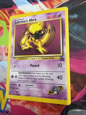 Sabrina's Abra 19/53 Wotc PROMO Regular VINTAGE VERY LIGHTLY PLAYED!