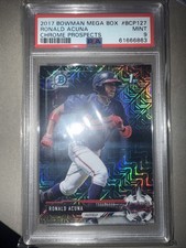 2017 Bowman Chrome Mega Box Ronald Acuna BCP 127 PSA 9