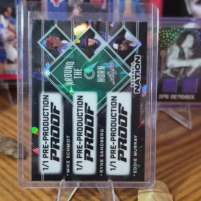 Leaf 2024 Metal 1/1 Proof Mike Schmidt Ryan Sandberg Eddie Murray Around the Ho.