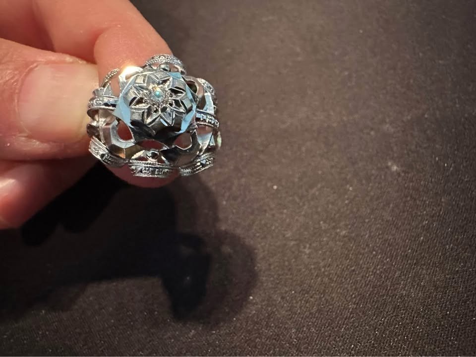 18k gold white ring - image 10