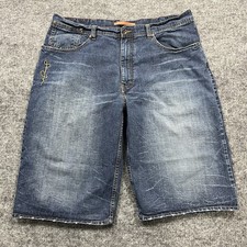 Vintage Sean John Shorts Mens 38 Blue Jean Denim Hip Hop Rap P Diddy Skater