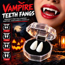 Halloween Vampire Teeth Fangs Dentures Prop Party Costume Cosplay Props Decor