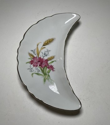 Vintage Chadwick Porcelain Crescent Bone Dish Hand Painted Japan