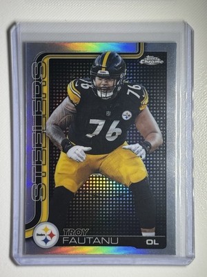 2025 Topps Chrome - Troy Fautanu #256 Lightboard Logo Variation