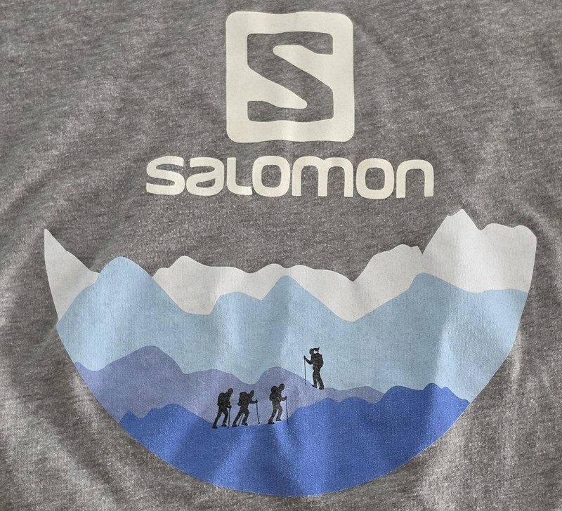 SALOMON Women's M Mountain Hiking Print T-Shirt NEW