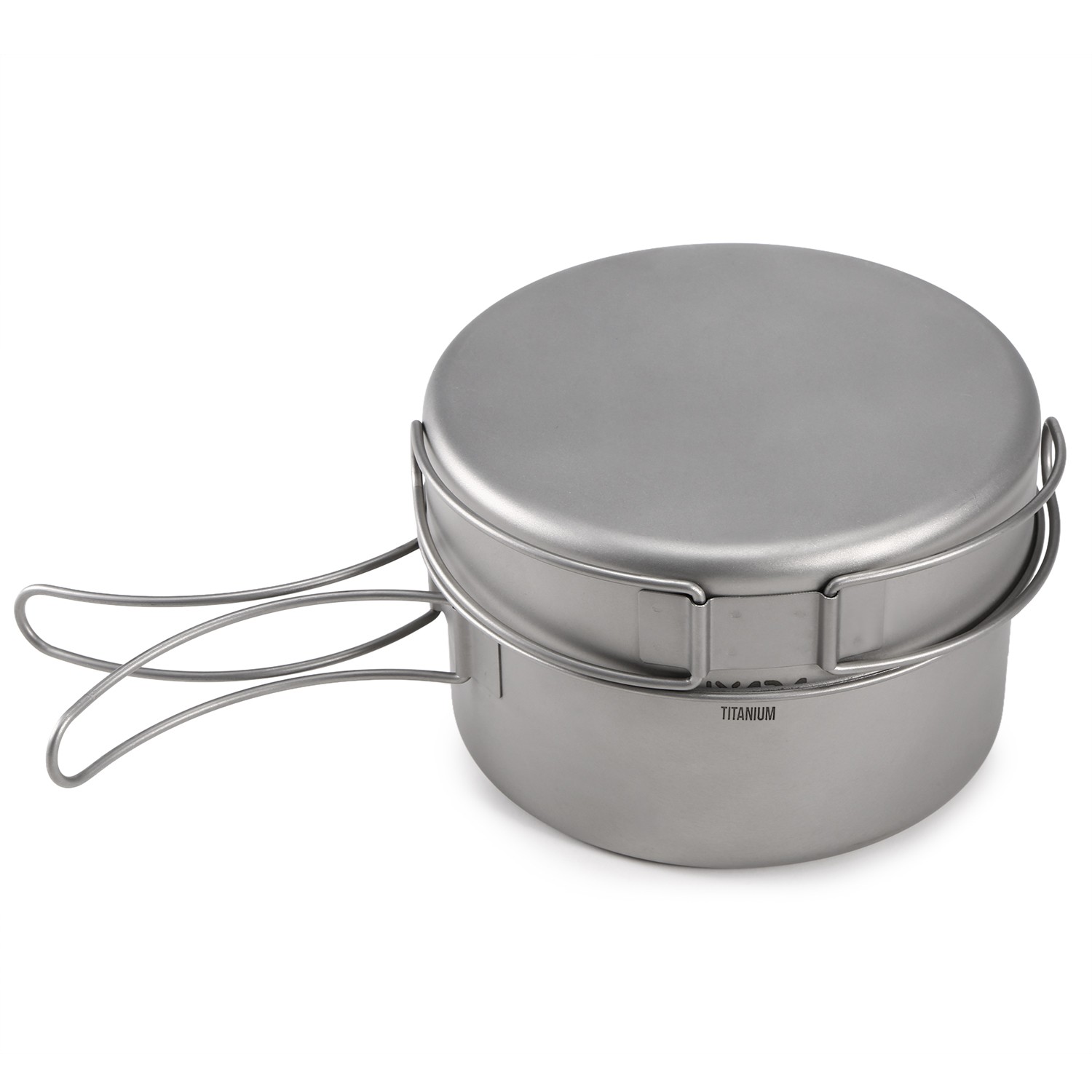 Lixada 2pcs Camping Cookware Set Pot Pan Cooking Set With Foldable Hand