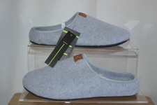 men's grey backless felt house slippers