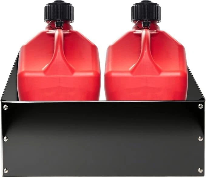 Fuel Jug Holder Rack, Gas Can Mount fits Two 5 Gallon Fuel Containers with Base
