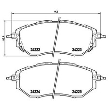 Satz Bremsbeläge Bremsklötze vorne für Subaru Legacy 4 BL BP 5 BM BR 6 | 2448