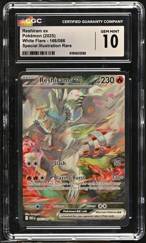 Reshiram ex graded CGC 10 for sale on eBay