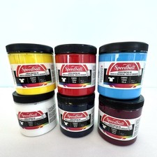 Lot of 6 Speedball Fabric Screen Printing Inks 2 Factory Sealed 4 Almost Full