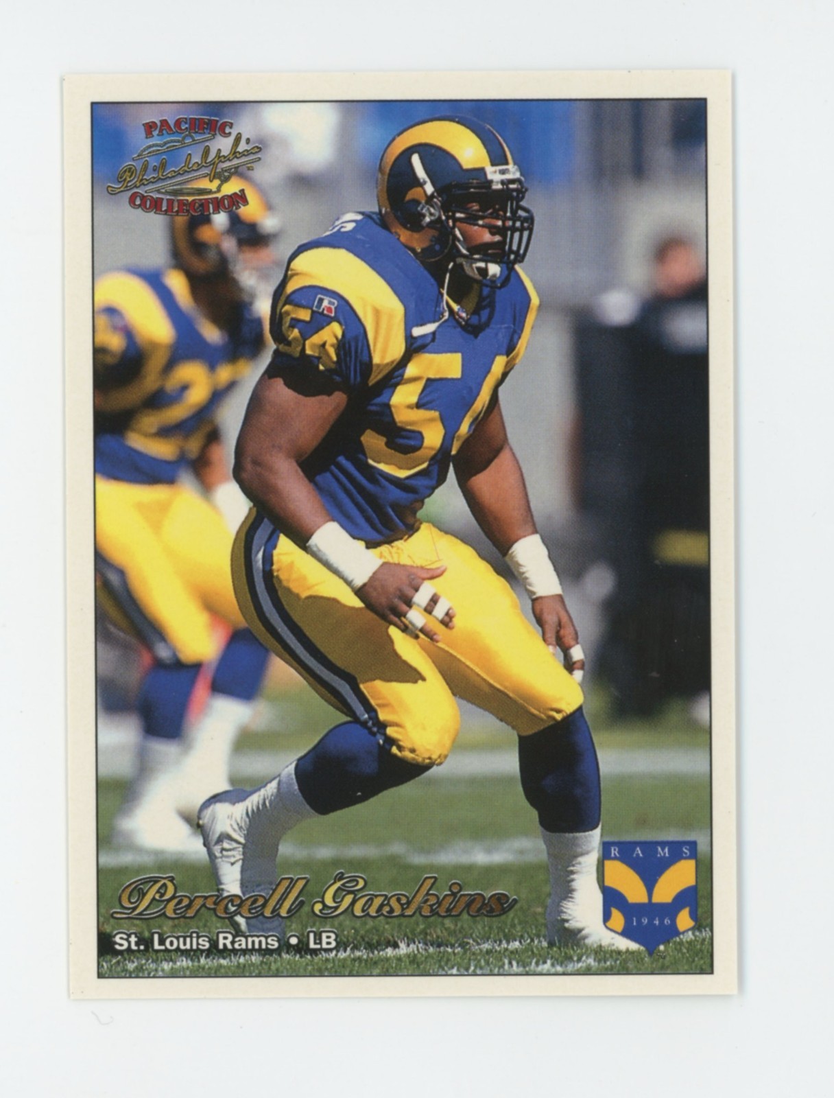 FAST SHIP 1997 Pacific Philadelphia Percell Gaskins #264 HTF RC Rookie Rams