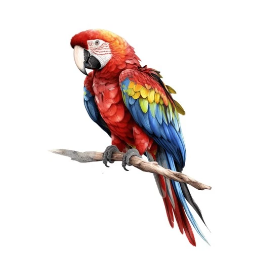 Parrot Macaw Bird Self Adhesive Wall Sticker Decal Various Sizes UK Made
