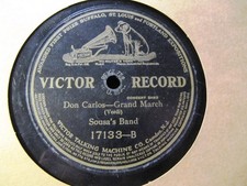 1912 John Philip SOUSA's BAND Don Carlos GRAND MARCH/ VICTOR BRASS QUARTET 17133