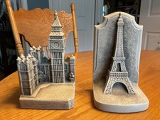 Eiffel Tower and Big Ben Bookends (mismatched); Historical Wonders Collection