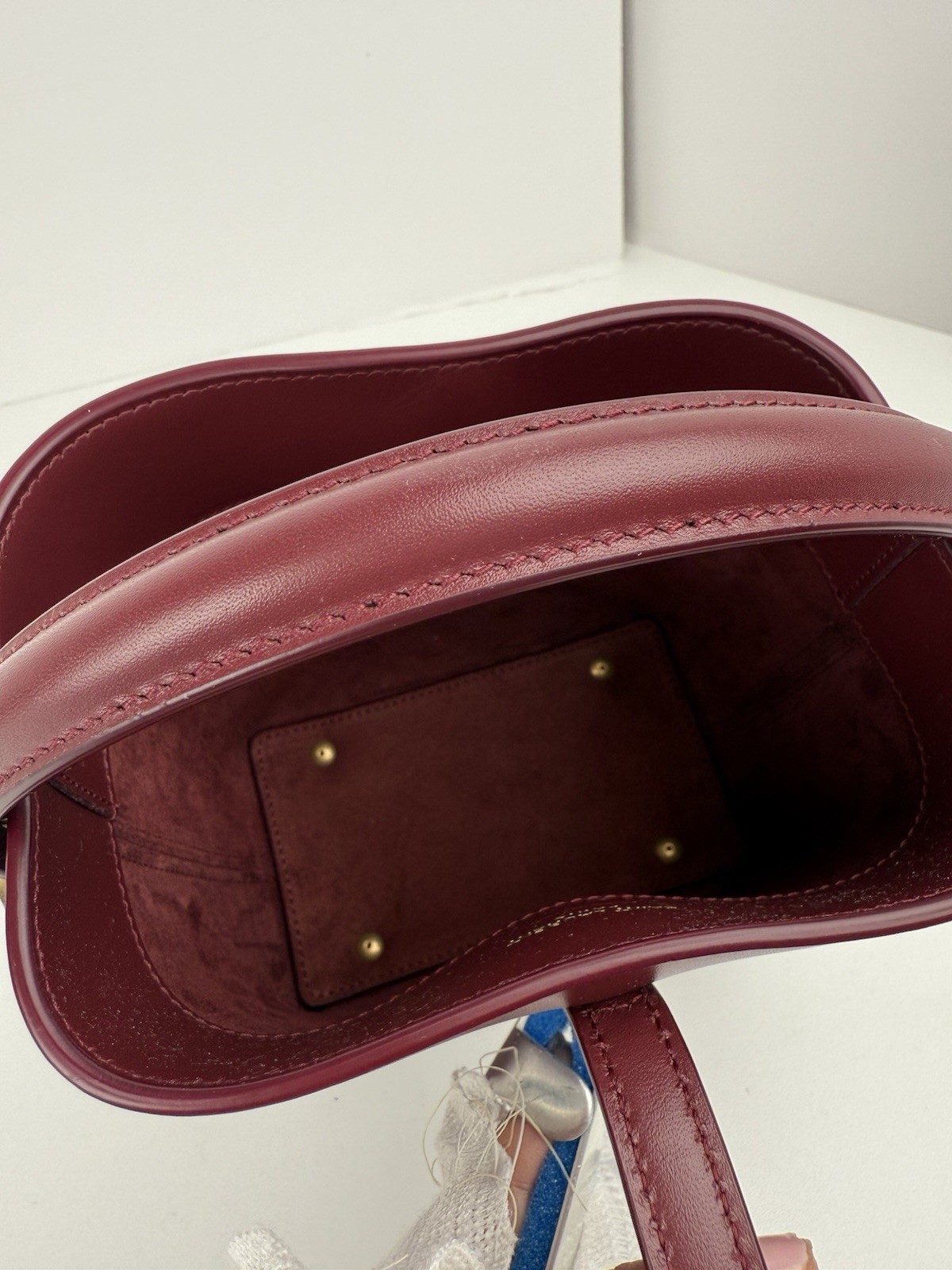 Saint Laurent LE 37 Mini borsa in pelle bordeaux scuro