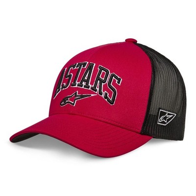 Alpinestars Dunker Trucker Cap Unisex Motorrad Baseball Mütze schwarz weiß rot