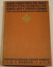 Griechische Sitten und Gebräuche auf Cypern ...