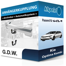 G.D.W. Anhängekupplung abnehmbar passend für Kia Optima Kombi 09.2016-12.2019 FP