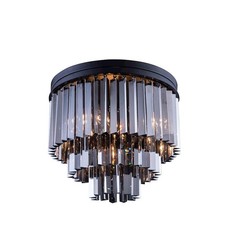 Urban Classic 1201 Sydney 9 Light Royal Cut Flush Mount, Brown - 1201F20MB-SS-RC