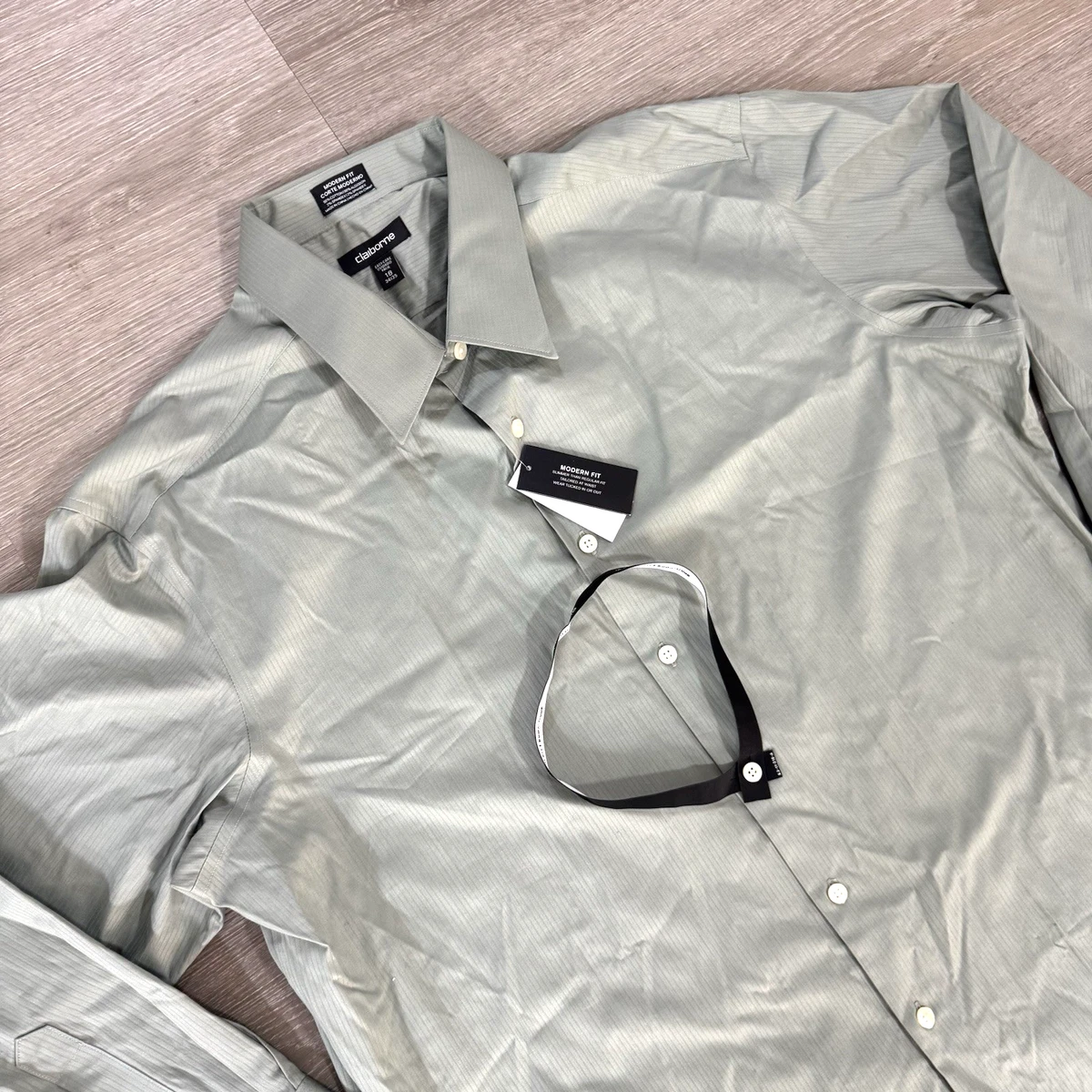 Claiborne Cotton Blend Solid Dress Shirts for Men for sale | eBay
