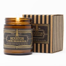 Jackson Vaughn Scented Texas Candle, Houston - Scents of Olive Blossoms, Jasm...