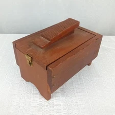 Wooden Shoe Shine Box Vintage Shoe Valet With Basic Care Products