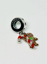 New Pandora Gingerbread Man Christmas Dangle Charm 799637C01