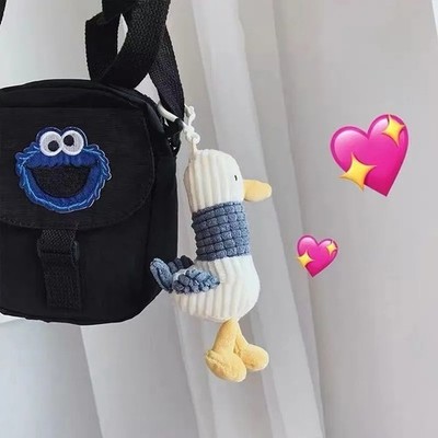 Cartoon Cute Plush Ugly Duck Keychain Toy Soft Key Ring Lady Girl Charm Bag Pend