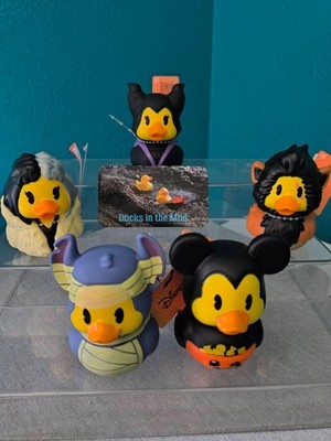 2.5'' Disney Halloween Rubber Ducks- Mickey, Stitch, Scar, Cruella, & Maleficent