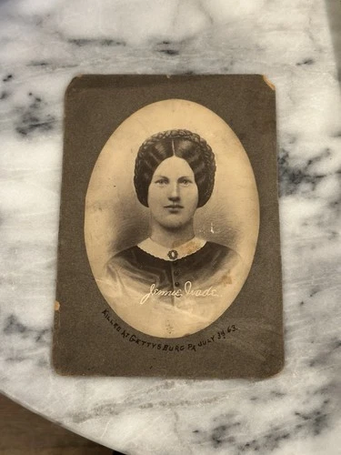 Civil War Gettysburg PA July 3-4 1863 Jennie Swade Memorial Photo Card