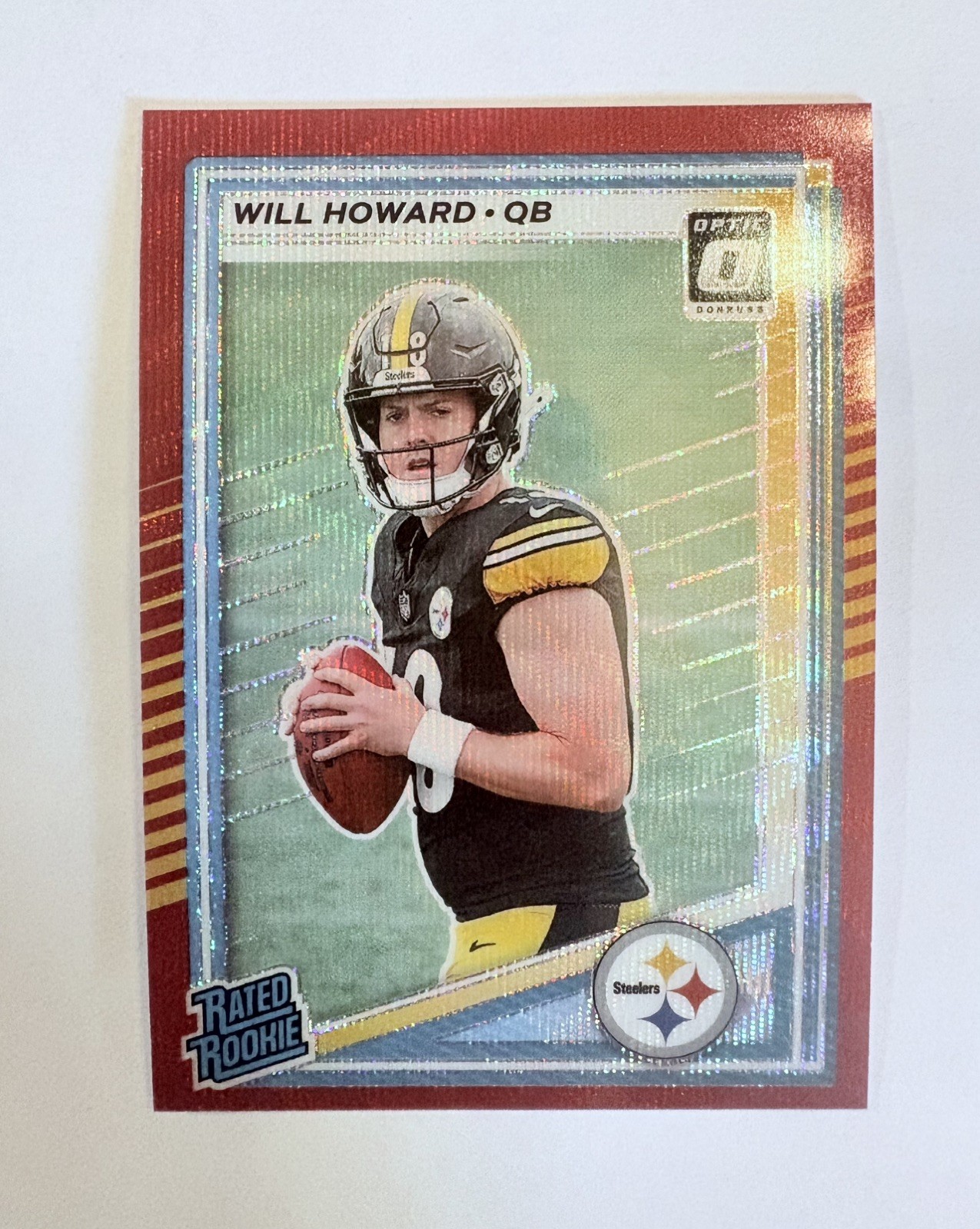 2025 Donruss Will Howard Optic Rated Rookies Preview Red Wave #309 Rookie