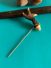 Ancienne Epingle de Chasseur Corne Cerf Trophée de Chasse