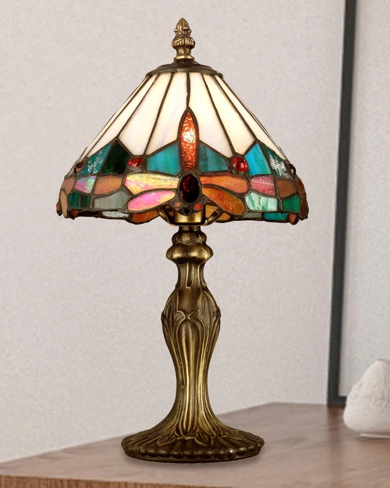 Лампы TA10606 Tiffany Jewel стрекоза акцент лампа, старинная латунь, 13,50 x 7,75 x... - Изображение 2 из 3