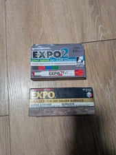 Vintage Expo 2 Dry Erase Sanford Markers Set Chisel Tip 80074 + Eraser 81505